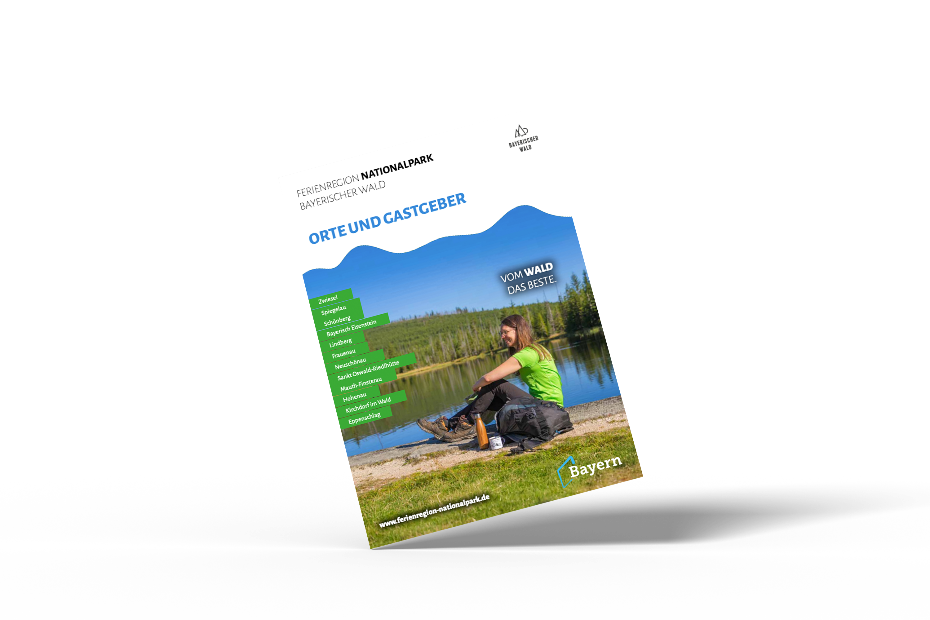 Ein Exemplar des Gastgeberkatalogs der Ferienregion liegt vor dem Betrachter Gastgeberverzeichnis der Ferienregion