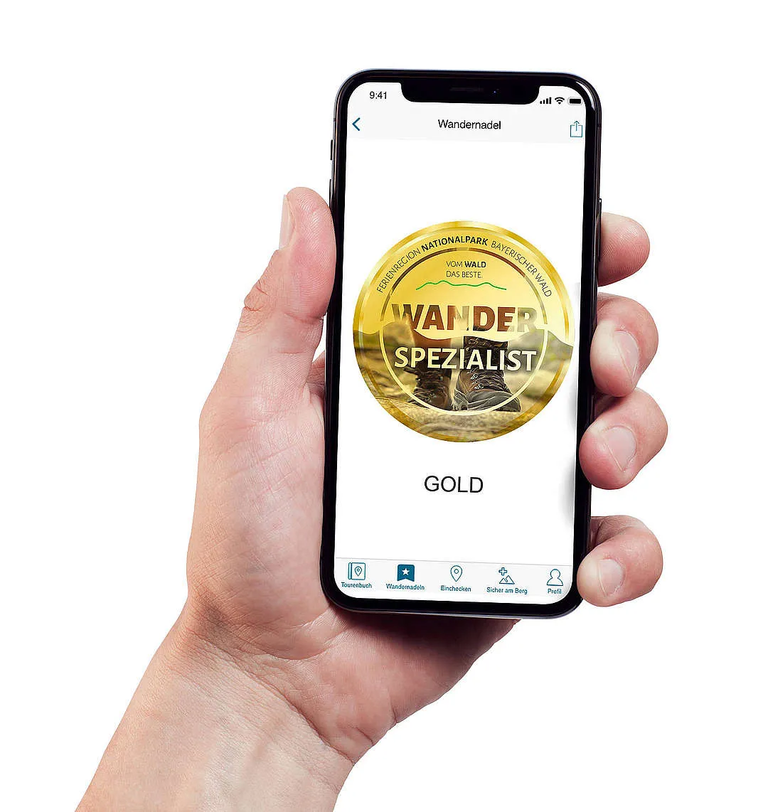 Smartphoneanzeige der Wandernadel Spezialist wandernadeln ferienregion